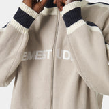 Echellor Off Sand Zipper Knit Knitwear Eme Studios
