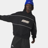 Crossline Black Oversized Hoodie Hoodies Eme Studios