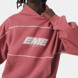 Crossline Red Oversized Hoodie Hoodies Eme Studios