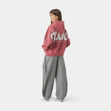 Crossline Red Oversized Hoodie Hoodies Eme Studios