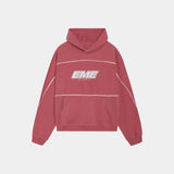 Crossline Red Oversized Hoodie Hoodies Eme Studios