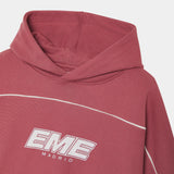 Crossline Red Oversized Hoodie Hoodies Eme Studios