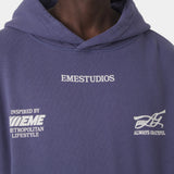 Builder Crown Blue Oversized Hoodie Hoodies Eme Studios