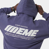 Builder Crown Blue Oversized Hoodie Hoodies Eme Studios