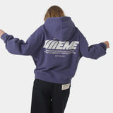 Builder Crown Blue Oversized Hoodie Hoodies Eme Studios
