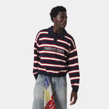 Sweet Navy Knit Polo Knitwear eme