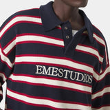 Sweet Navy Knit Polo Knitwear eme