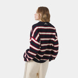 Sweet Navy Knit Polo Knitwear eme