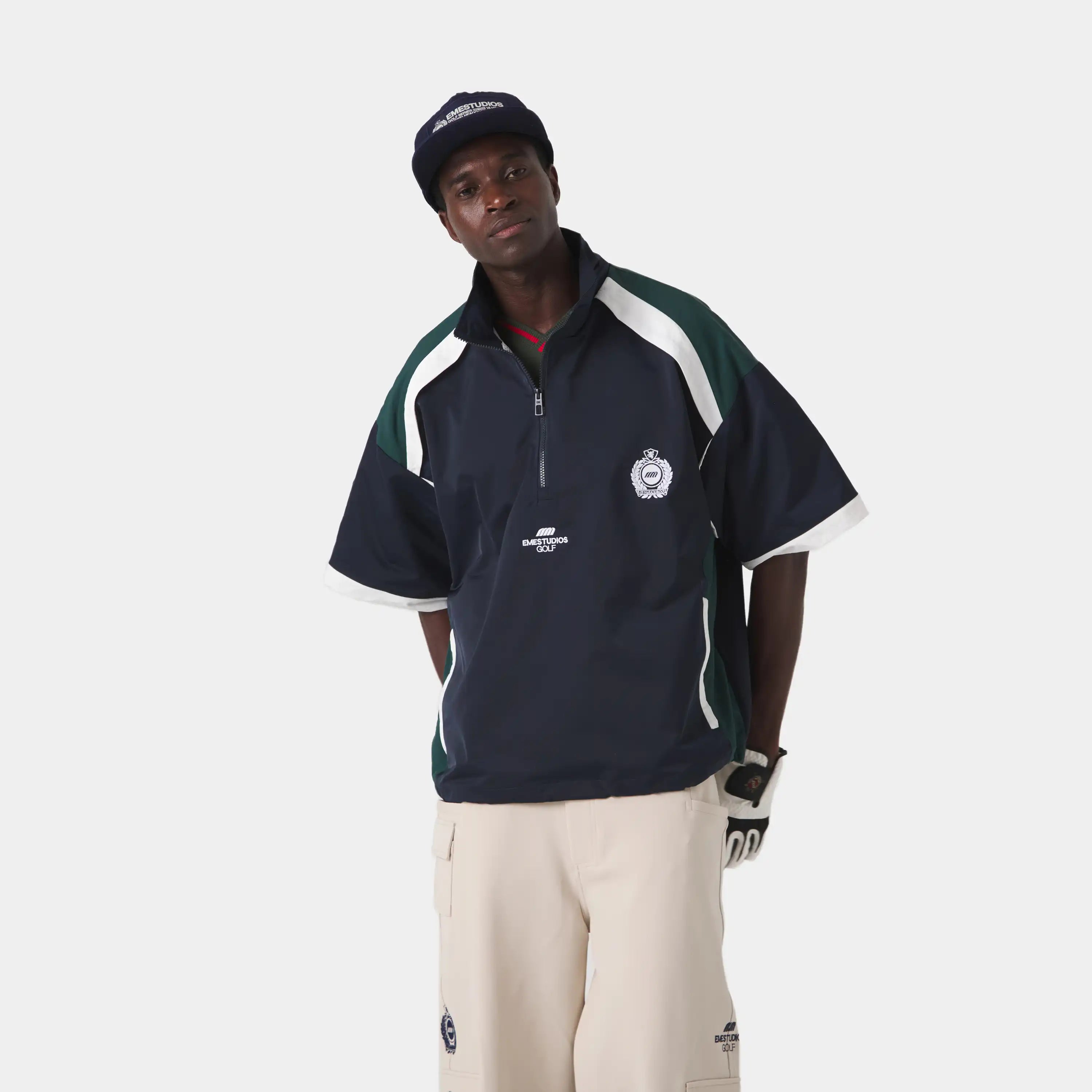 Golf Navy Windbreaker Outerwear Eme Studios