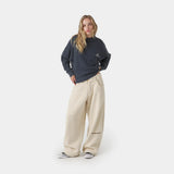 Grid Navy Cable Knit Sweater Knitwear Eme Studios