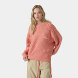 Grid Coral Cable Knit Sweater Knitwear Eme Studios
