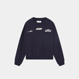 Zenit Navy Oversized Crewneck Sweatshirts Eme Studios