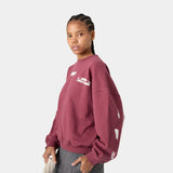 Zenit Burgundy Oversized Crewneck Sweatshirts Eme Studios
