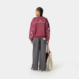 Zenit Burgundy Oversized Crewneck Sweatshirts Eme Studios