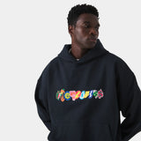 Stickers Navy Oversized Hoodie Hoodies Eme Studios