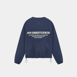 Buckler Navy Oversized Crewneck Sweatshirts eme