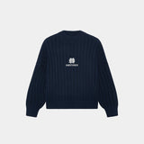 Badge Navy Knit Knitwear eme