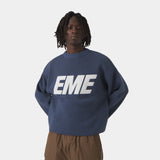 Flux Navy Knit Sweater Knitwear Eme Studios