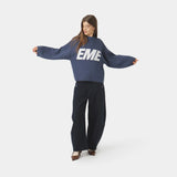 Flux Navy Knit Sweater Knitwear Eme Studios