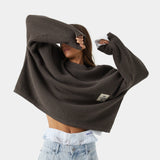 Sleek Fawn Knit Sweater Knitwear eme