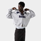 Badge Heather Grey Full Zip Hoodies eme