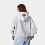 Patches Heather Grey Full Zip Hoodies eme