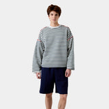 Sade Navy Reverse Crewneck Sweatshirts Eme Studios