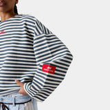 Sade Navy Reverse Crewneck Sweatshirts Eme Studios