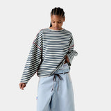 Sade Navy Reverse Crewneck Sweatshirts Eme Studios