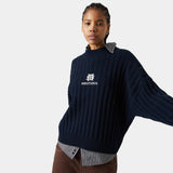 Badge Navy Knit Knitwear eme