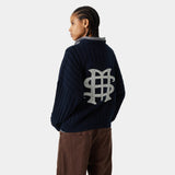 Badge Navy Knit Knitwear eme
