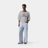 Striped Frost Baggy Pants Pants eme