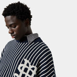 Badge Navy Stripes Knit Knitwear eme