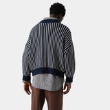 Badge Navy Stripes Knit Knitwear eme
