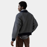 Badge Navy Stripes Knit Knitwear eme