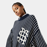 Badge Navy Stripes Knit Knitwear eme