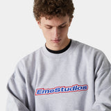 Box Heather Grey Oversized Crewneck Sweatshirts eme