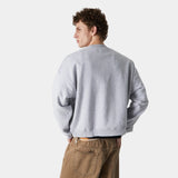 Box Heather Grey Oversized Crewneck Sweatshirts eme