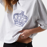 Crown Heather Grey Oversized Tee T-shirts eme