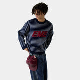 Pinstripe Night Sky Knit Sweater Knitwear Eme Studios