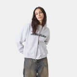 Intel Heather Grey Full Zip Hoodies Eme Studios