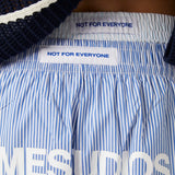 Jammies LS Blue Striped Shorts eme