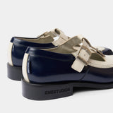 Daisy White & Navy Mary Jane Footwear Eme Studios