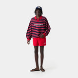 Oasis Navy Striped Polo T-shirts eme