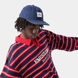 Oasis Navy Striped Polo T-shirts eme