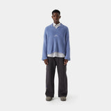 Sully Deep Sea Brushed Knitted Polo Knitwear eme