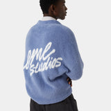 Sully Deep Sea Brushed Knitted Polo Knitwear eme