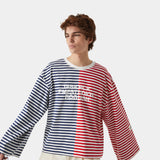 Roguish Navy Striped Long Sleeve T-shirts eme