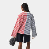 Roguish Navy Striped Long Sleeve T-shirts eme