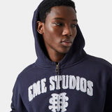 Badge Navy Full Zip Hoodies eme